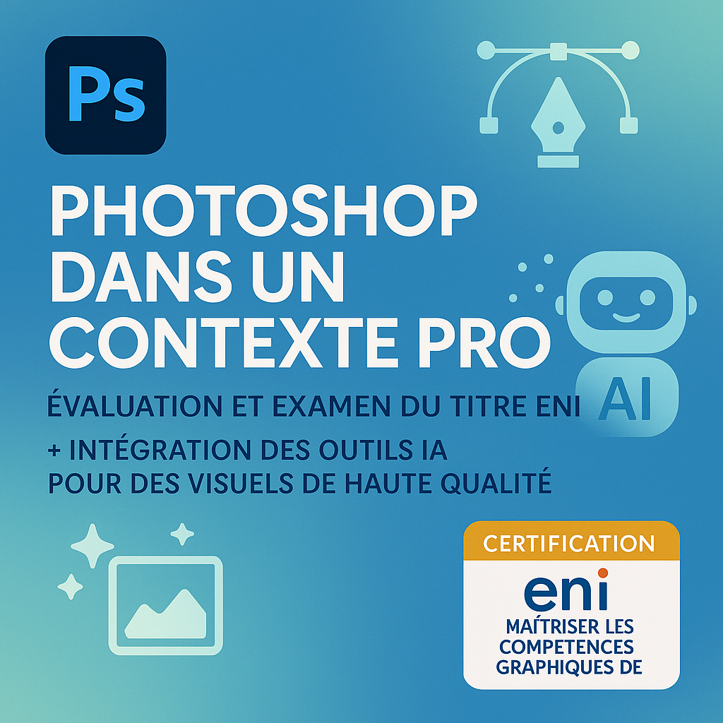 Photoshop parcours complet ou par module +certification ENI