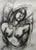 Dessin au stylo bille noir, Damoiselle